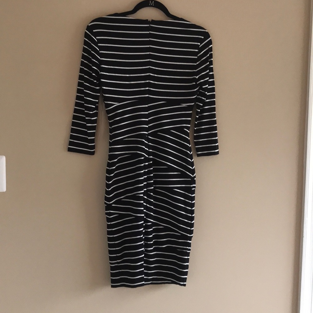 WHBM Black and White Striped Dress NWT - Picture 6 of 7